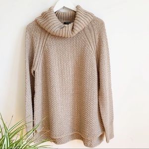 Hilary Radley tan turtleneck sweater